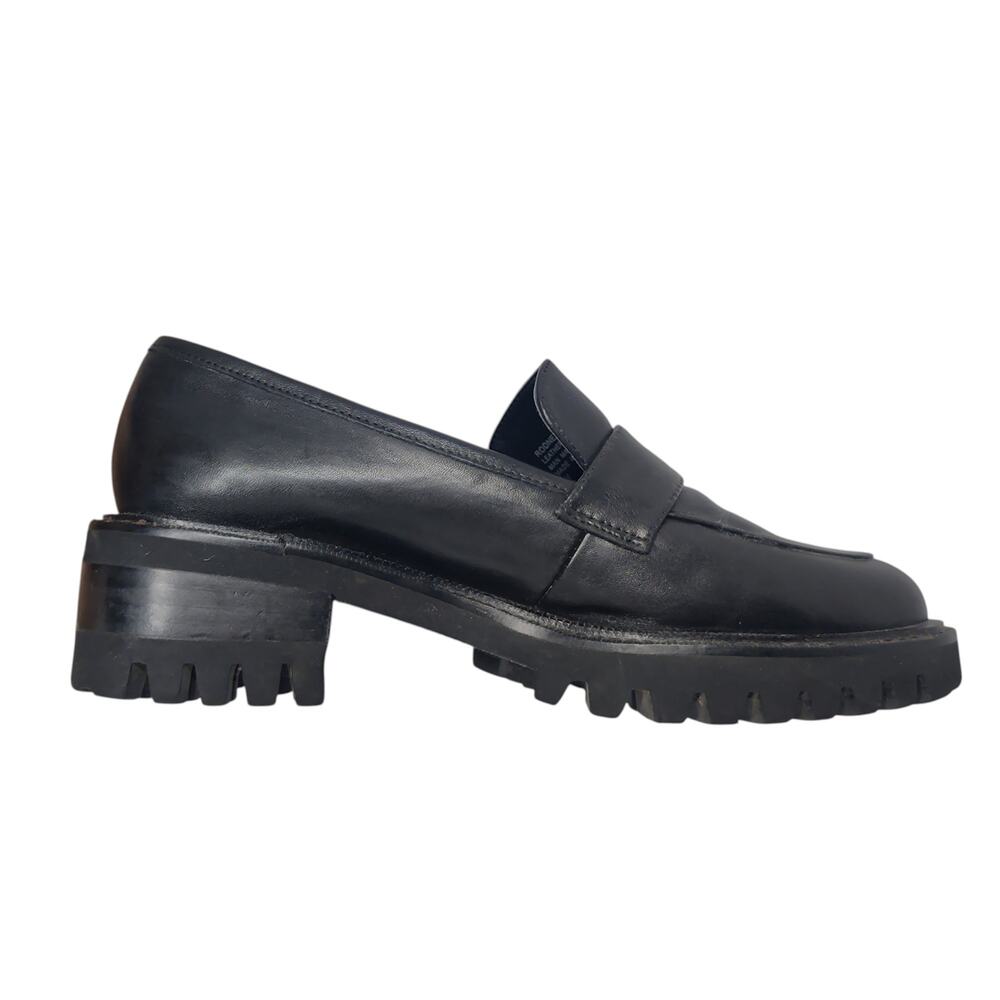 AEROSOLES Black Chunky Sole Loafers - Picture 4 of 11